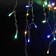 Garland "fringe" 3 x 0.6 m, IP44, transparent thread, 114 LED, glow of multi, 8 modes, solar battery