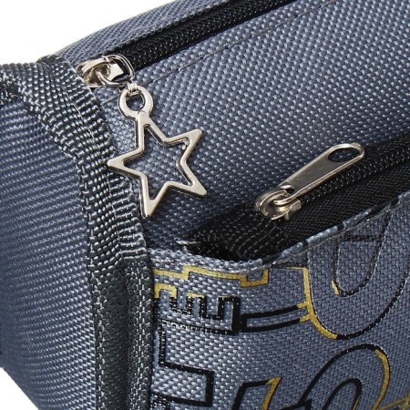 School Penal on the zipper Calligrata, 2 departments, gray-3