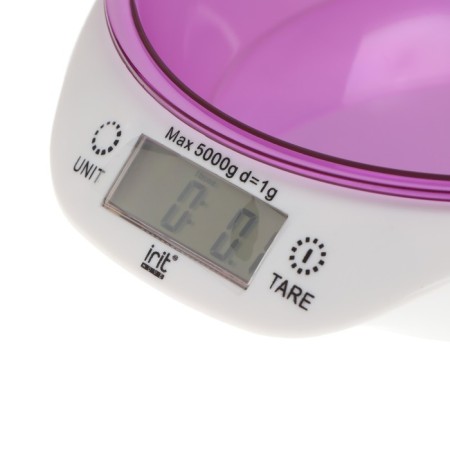 Kitchen Libra IRIT IR-7117, electronic, up to 5 kg, purple-3