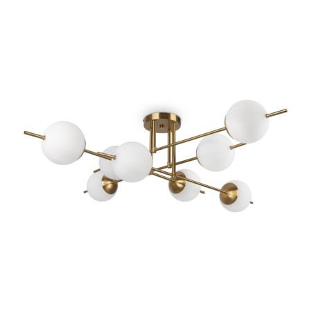 Suspended lamp Freya Fr5205PL-08BS Damask, 900x900x400 mm, E27, 8x60W, brass color-3
