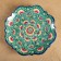 Largan Rishtan ceramics "Flowers", 32 cm, green, corrugated