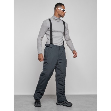 Male winter ski costume, size 56, dark gray color-16