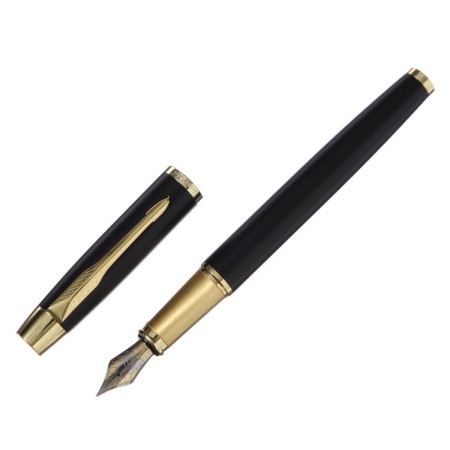 Gift feathers in the leatherette case, matte black body, gold-2