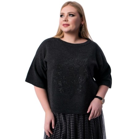Female jumper, size 52, black color