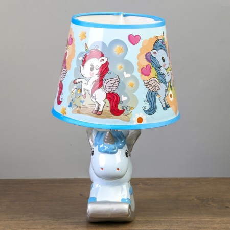 Table lamp "Unicorn" Blue E14 40W 220V 32x20x20 cm-3