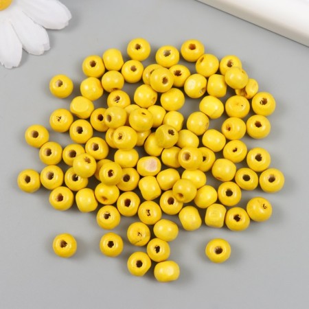 Beads for creativity tree "Yellow" d = 0.8 cm set 20 grams-1