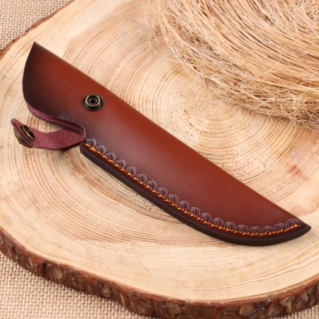 Scabbard - a knife cover, under a blade up to 14.5 x 3.5 cm, brown-3