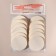 Makeup sponge, set - 12 pcs, d = 5.3 cm, white color