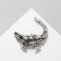 Brooch-Coumon "Crocodile" miniature, color in black silver