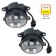 LED headlight with an adjustable light border AIRLINE, 45W, white/yellow light, D-90mm, 2 pcs