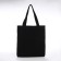 A shop bag without fastening, from textiles, black color