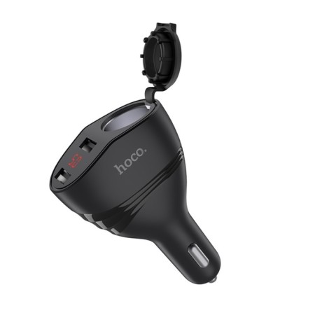 Automobile charger Hoco Z34, 96 W 2 USB, 3.1 A, display, black-5