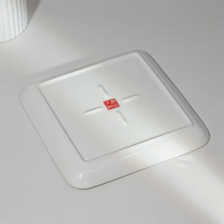 Porcelain square “Golden Line”, 21.5 × 3.5 cm, white color-2