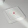 Porcelain square “Golden Line”, 21.5 × 3.5 cm, white color