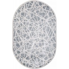 Oval carpet Merinos miranda, size 250x350 cm, color Blue-Cream