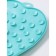 Silicone massage rug for washing legs and body, on suction cups, blue color