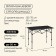 Tourist table Maclay, 95x55x50/70 cm, black color