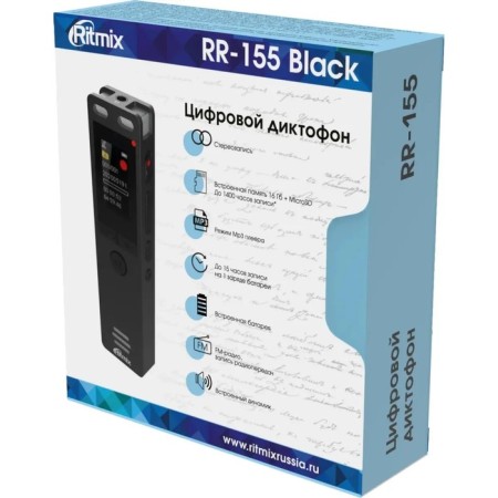 RITMIX RR-155, 16GB, Micro SD, Ape, MP3, WMA, FLAC, WAV, Jack 3.5, Micro USB, Black-7