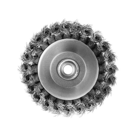Metal brush for ushm tundra, twisted wire, "cup", M14, 125 mm-4