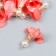 Decor for creativity Textile "Flower with pearls. Coral" set 10 pcs 2.5 cm