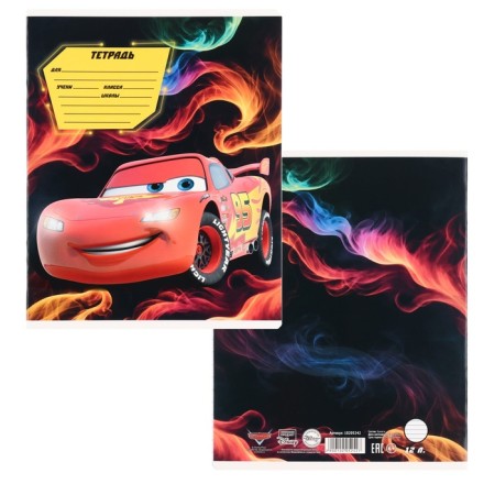 Notebook in a ruler of 12 sheets, 5 types of mix, cover coated cardboard, cars-4