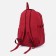 A backpack with a zipper, 4 outer pockets, red color