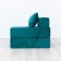 Walked armor-bed "Essen", velor fabric, green color