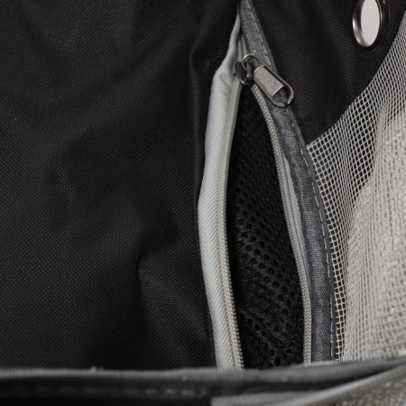 Backpack for carrying animals, laying out, 33 x 28 x 42 cm, black/transparent-11