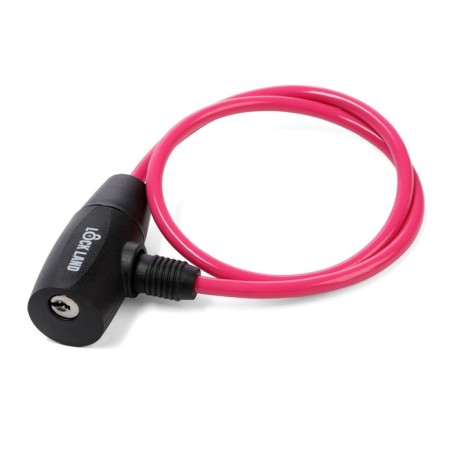 Lock Lockland bike castle, 6x650 mm, perforated key, pink-5