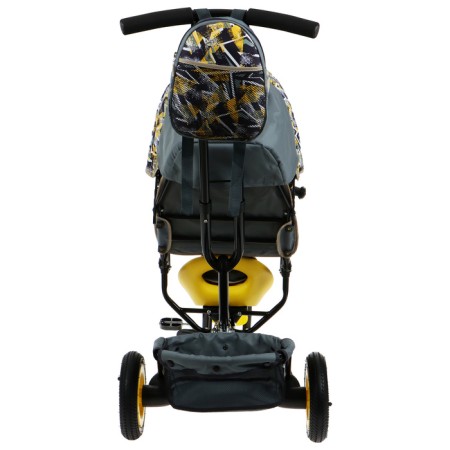 Three -haired bike Vivat 1, Black/yellow abstraction print-3