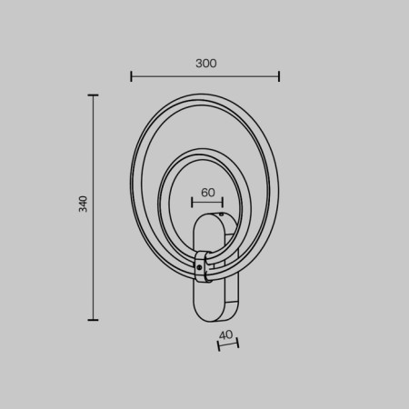 Bra Maytoni Mod357WL-L16BS3K, LED, 16 W, 40x300x340 mm, 950 lm, 3000k, brass-4