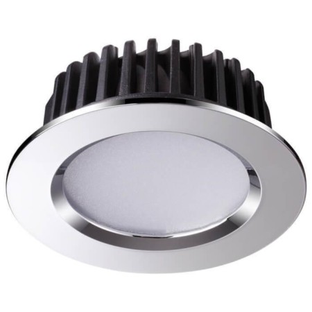 Built -in LED LED NOVOTECH, 10 W, 220 V, 95x95 mm, d = 95 mm, color chromium