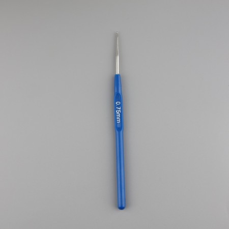 Knitting hook, with a plastic handle, d = 0.75 mm, 13.5 cm, blue color-3