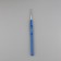 Knitting hook, with a plastic handle, d = 0.75 mm, 13.5 cm, blue color