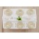 Porcelain shade Organic Gold, 30 × 21 × 2.5 cm, white color