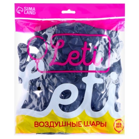 Latex ball 5 ”, pastel, set 100 pcs., Color Dark Night (Night Blue)-1