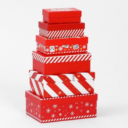 Set of Gift boxes 15 in 1 “Post”, 12 x 7 x 4 cm - 46.6 x 35.2 x 17.5 cm, New Year-1