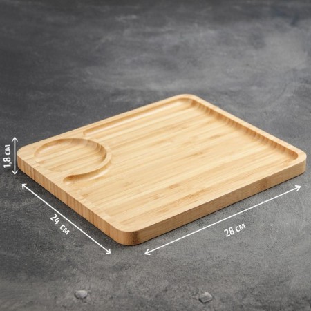 A dish for the supply of a share Striata, 28 × 24 cm, beige color, bamboo-3
