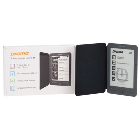Digma M1, 6 "E-Ink, HD, 1024x758, 600 MHz, 4 GB, Micro SDHC, Gray.-3
