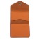 Cartholder, genuine leather, orange 10x8.5x1.5 cm