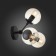 Sconces st. SL549.411.03. Stampo. 3x40 watts, E27, 33x31 cm, black color