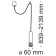 Squirry of suspended Technical P025PL-01W, GU10, 1x40 W, 60x60x259 mm, white