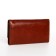 Women's wallet on the button, brown color