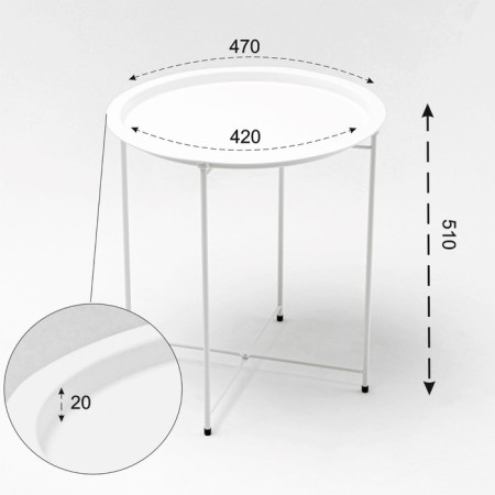 Coffee table, white tray-3