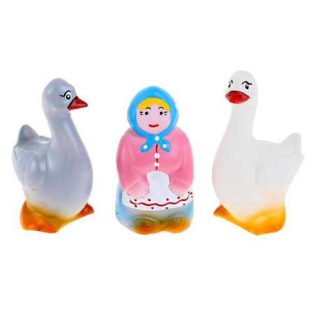 A set of rubber toys "Two funny goose", 3 pcs.