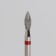 Diamond milling cutter for the flame manicure, small grain, 2.3 × 5 mm, in a plastic case