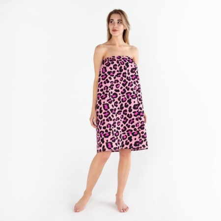 A towel for the Leopard bath is female pareo, 80x150 ± 4 cm, hl., Waf. canvas, 160 g/m2-3