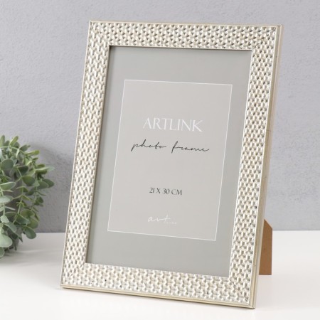 Photo frame Plastic "Grace" 21x30 cm, silver (plastic screen)-1