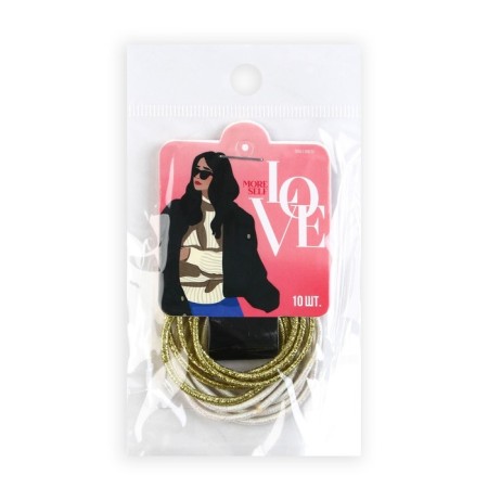 Hair gum "Love" 10 pcs., Diam. 3.5 cm-5