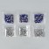 Diamond mosaic for the New Year for children "New Year's ball", blue, silver, New Year's set for creativity